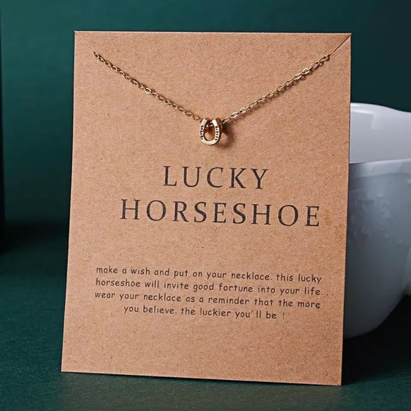 Jewelry - 🎉 New Lucky Horseshoe Gold Plated Necklace